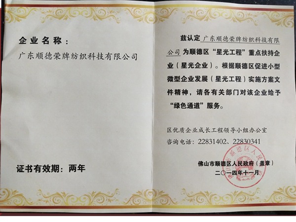 F66永乐荣获政府重点扶持企业